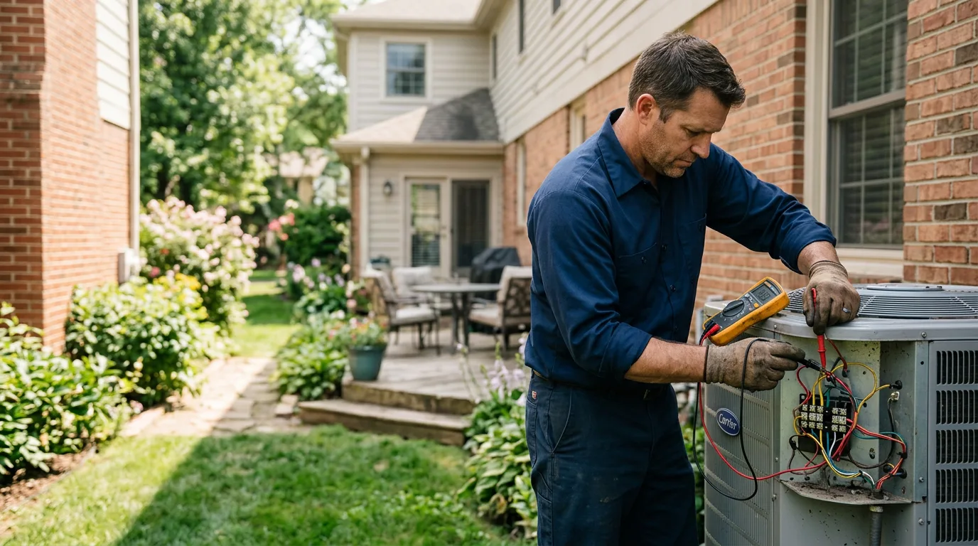 HVAC technician working near East Berkshire, VT
